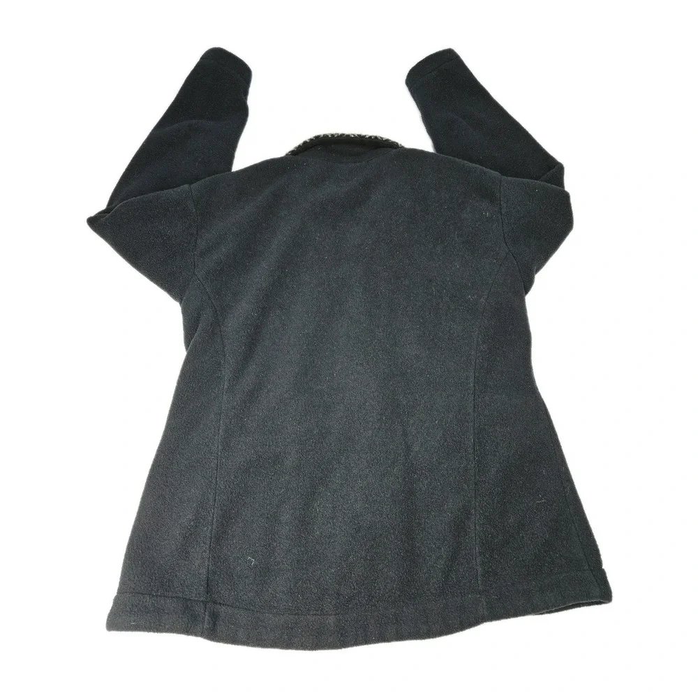 REI Full Zip‎ Fleece Jacket Black Herringbone Collar Women's Size M Polartec - Picture 9 of 9